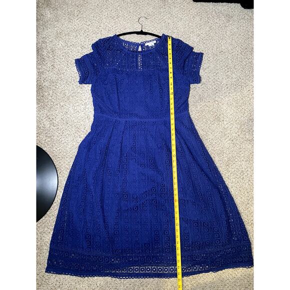 Boden Royal Blue Lace Dress - Women's Size 16 - Cotton - Picture 12 of 16